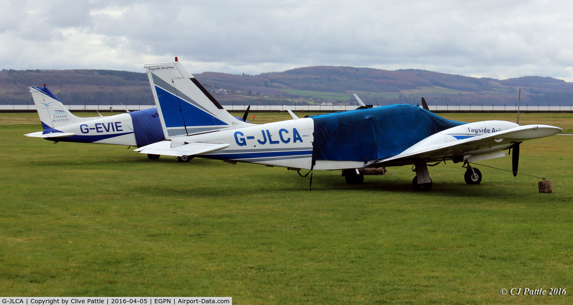 G-JLCA, 1978 Piper PA-34-200T Seneca II C/N 34-7870428, On the grass at Dundee Riverside EGPN