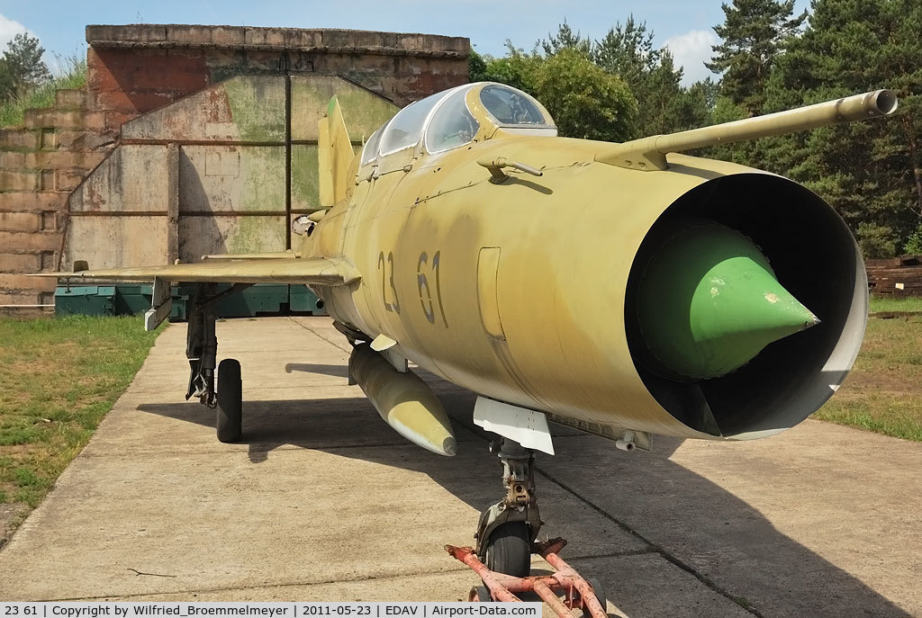 23 61, 1974 Mikoyan-Gurevich MiG-21UM C/N 516915006, Preserved at Finow Air Museum
