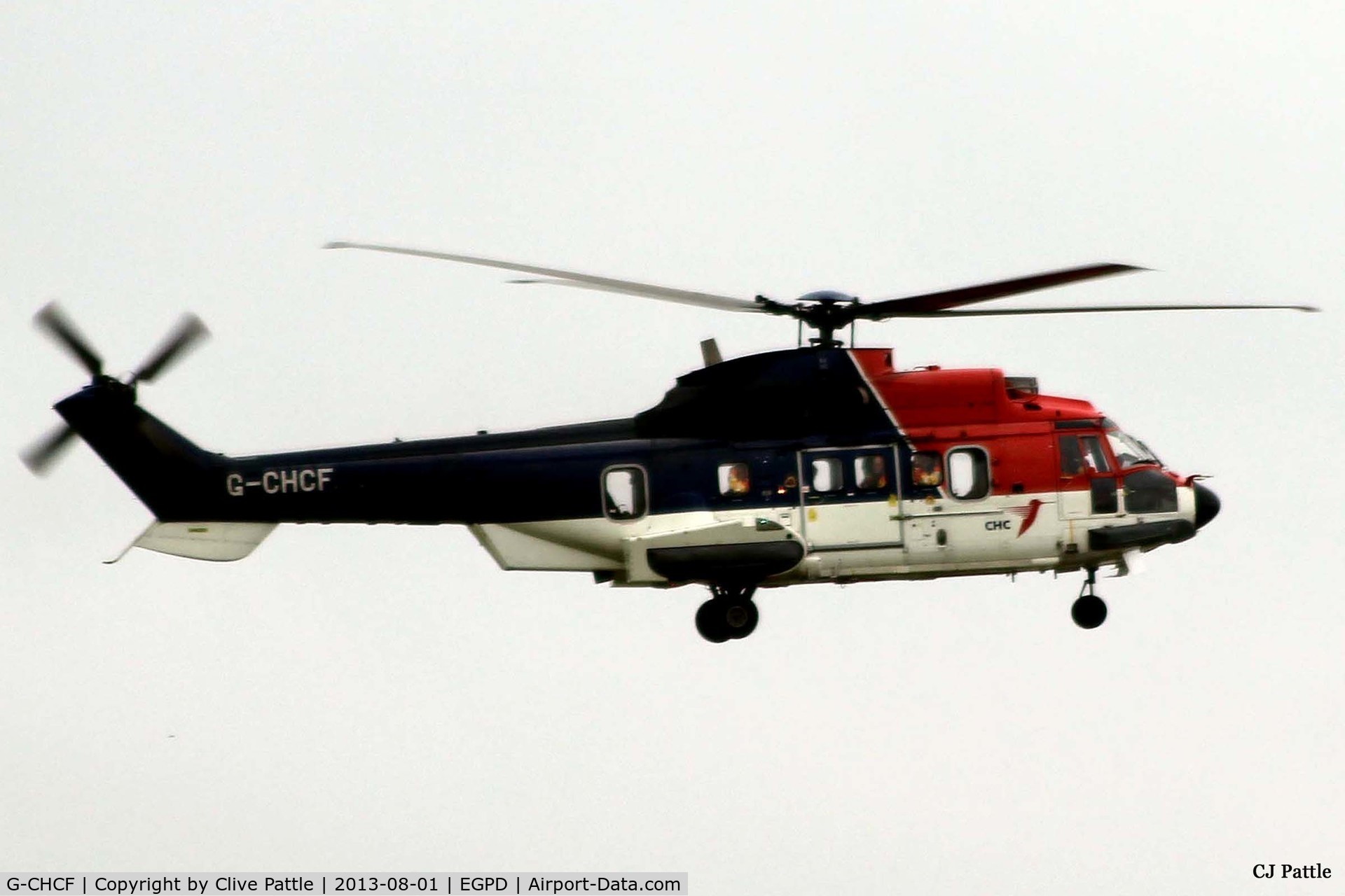 G-CHCF, 2001 Eurocopter AS-332L2 Super Puma Mk2 C/N 2567, Landing at Aberdeen EGPD