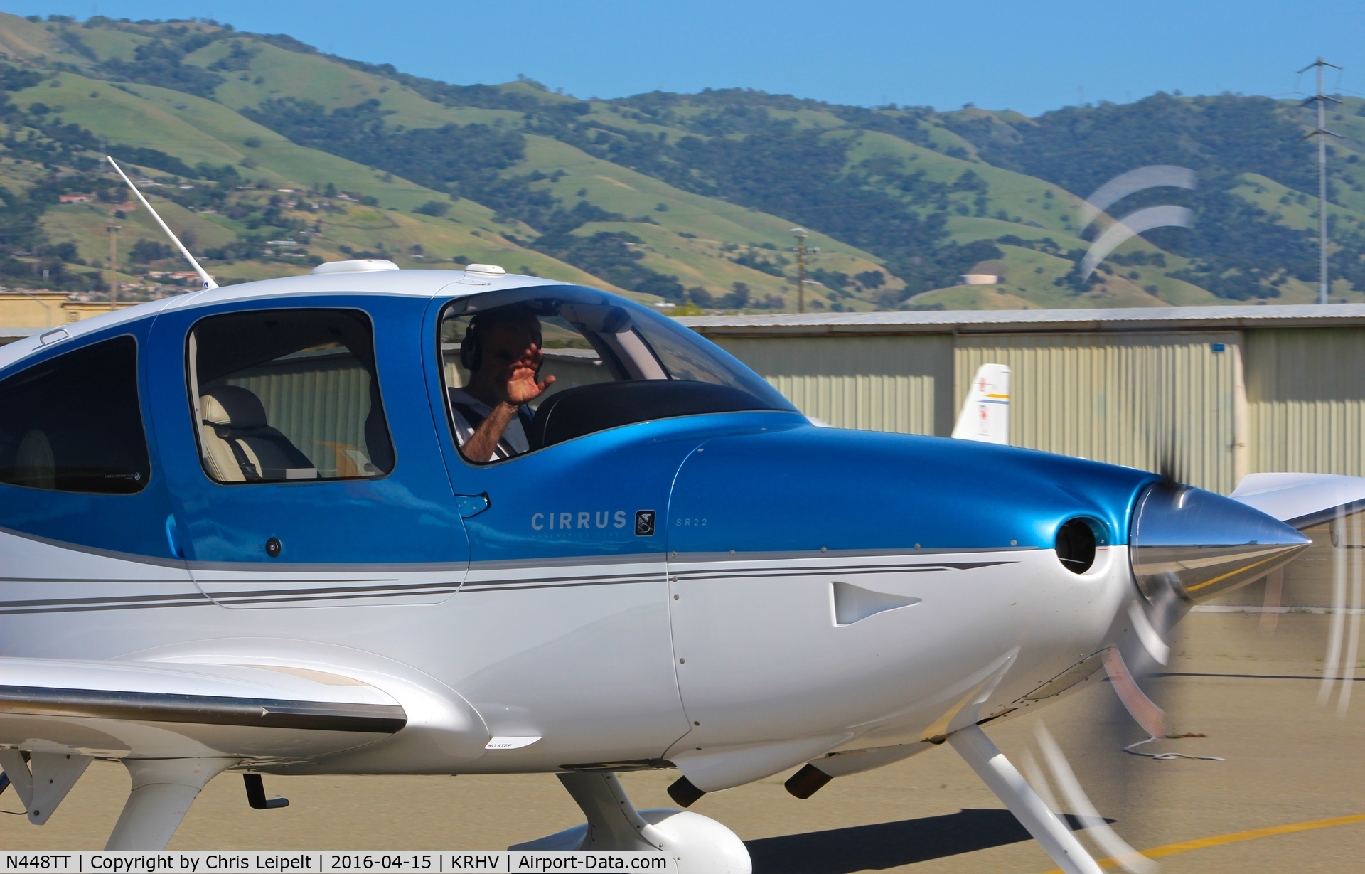 N448TT, 2008 Cirrus SR22 G3 GTSX Turbo C/N 3073, Locally-based 2008 Cirrus SR22 G3 Turbo taxing out for a VFR departure at Reid Hillview Airport, San Jose, CA. Thanks for the wave! 