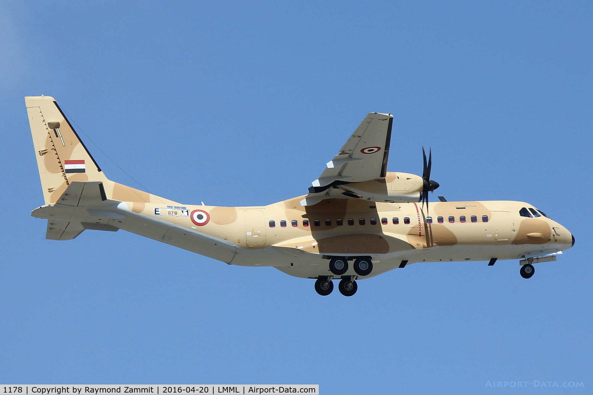 1178, 2015 CASA C-295M C/N S-147, CASA C-295M 1178 Eygptian Air Force landing in Malta whilst being delivered.