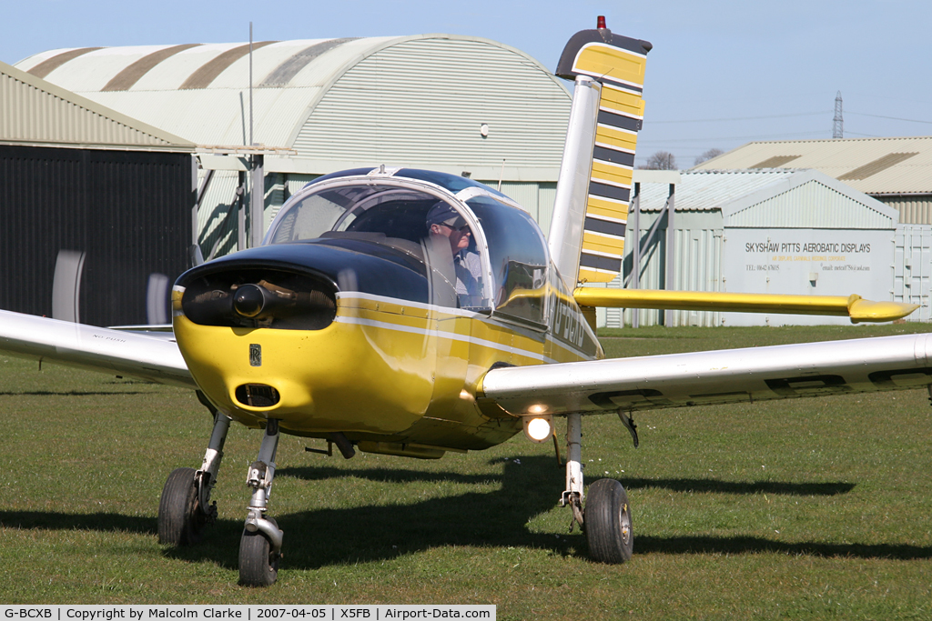 G-BCXB, 1974 Socata Rallye 100ST Galopin C/N 2546, Morane-Saulnier Rallye 100ST, Fishburn Airfield, April 2007.