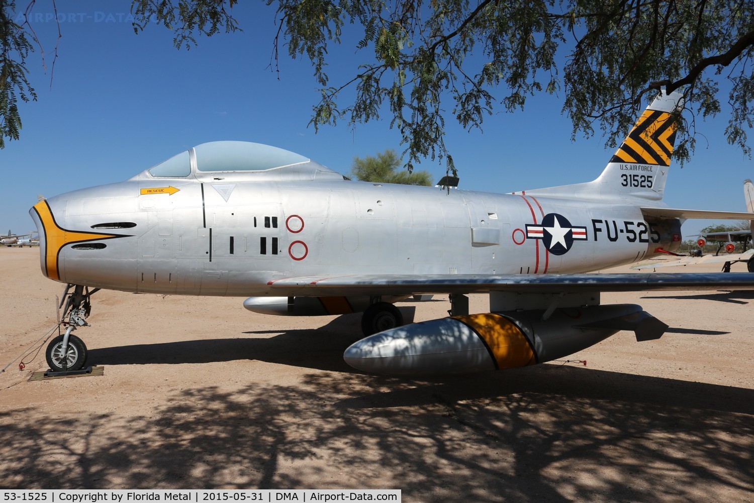53-1525, 1953 North American F-86H Sabre C/N 203-297, F-86H Sabre