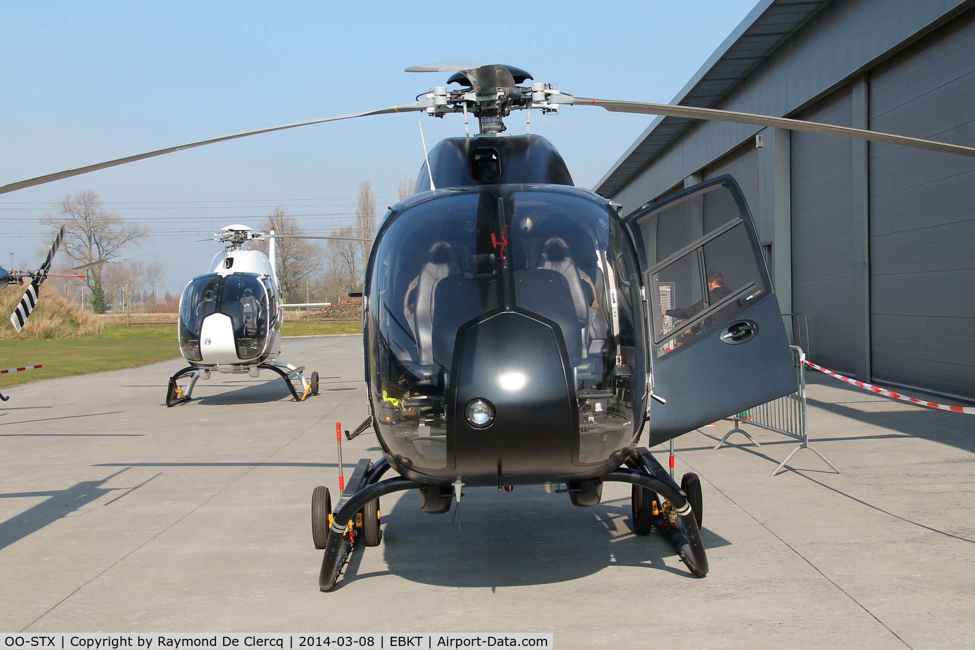 OO-STX, 2004 Eurocopter EC-120B Colibri C/N 1386, In total black finish.