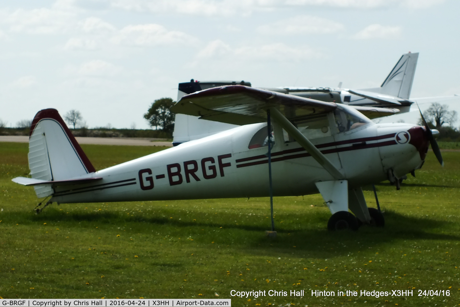 G-BRGF, 1947 Luscombe 8E Silvaire C/N 5475, at Hinton in the Hedges