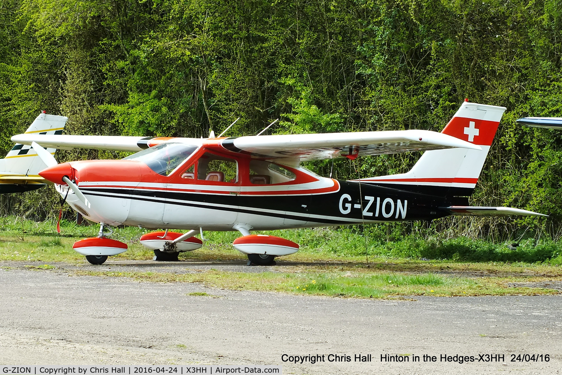 G-ZION, 1972 Cessna 177B Cardinal C/N 17701690, at Hinton in the Hedges