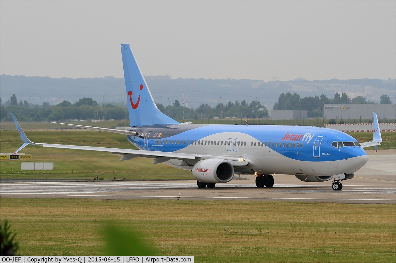 OO-JEF, 2014 Boeing 737-8K5 C/N 44271, Boeing 737-8K5, Lining up prior take off rwy 08, Paris-Orly airport (LFPO-ORY)