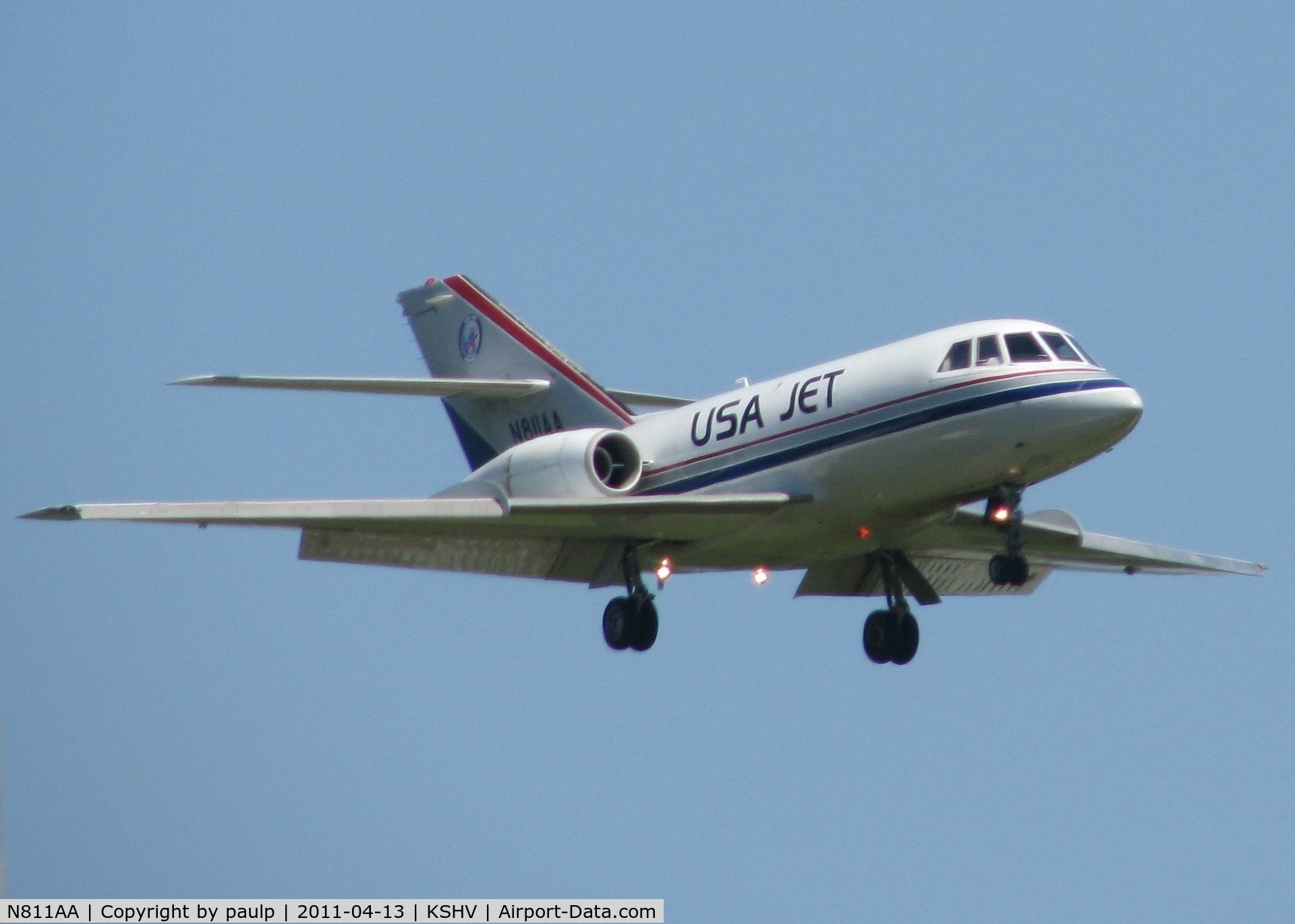 N811AA, 1968 Dassault Falcon (Mystere) 20D C/N 187, At Shreveport Regional.