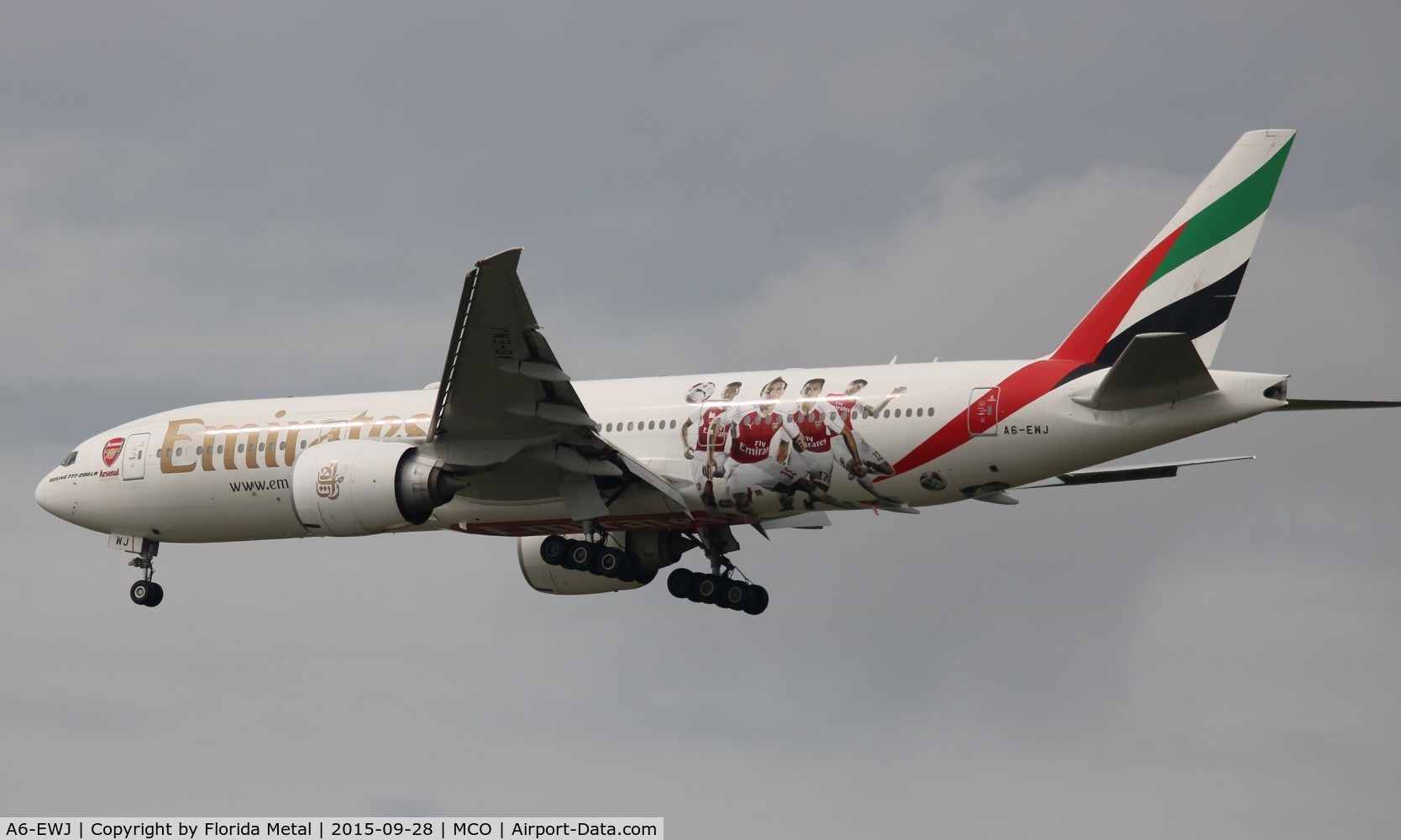 A6-EWJ, 2009 Boeing 777-21H/LR C/N 35590, Emirates - Arsenal Football Club