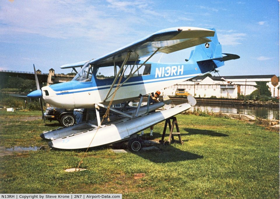 N13RH, 1973 Bellanca 7ECA Citabria C/N 973-73, N13RH at Little Ferry Seaplane Base, New Jersey. circa 1982