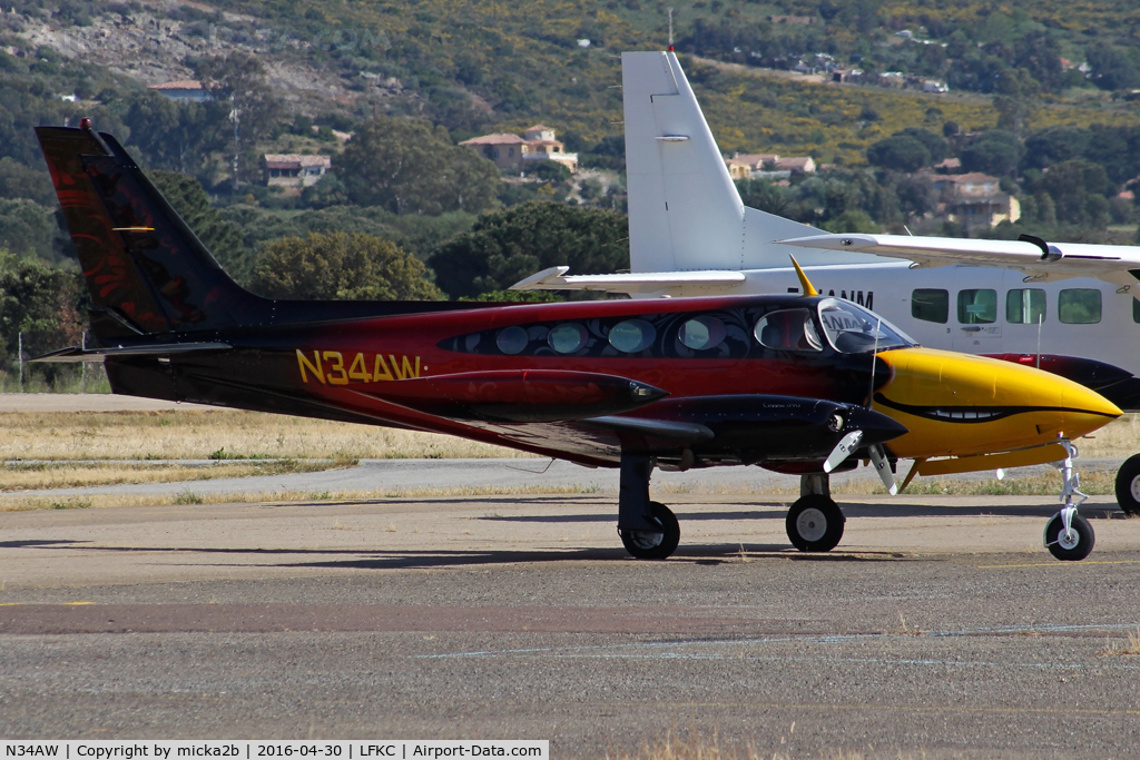 N34AW, Cessna 340A C/N 340A0097, Parked