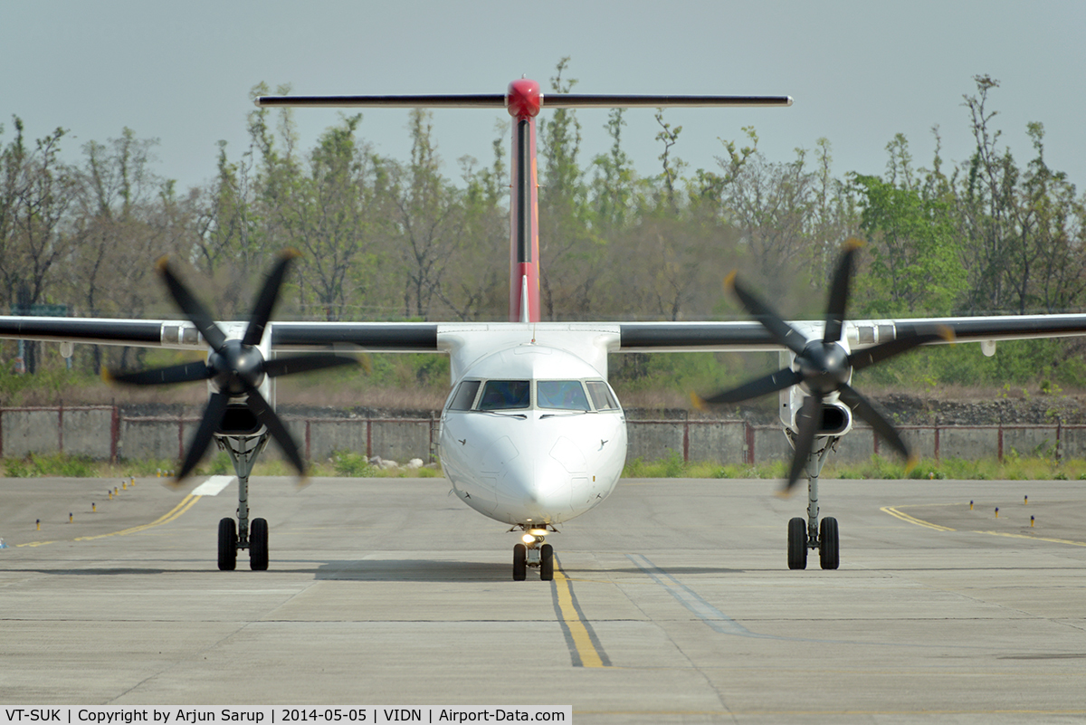 VT-SUK, 2012 De Havilland Canada DHC-8-402Q Dash 8 C/N 4398, 'Sarson' arriving from Delhi.