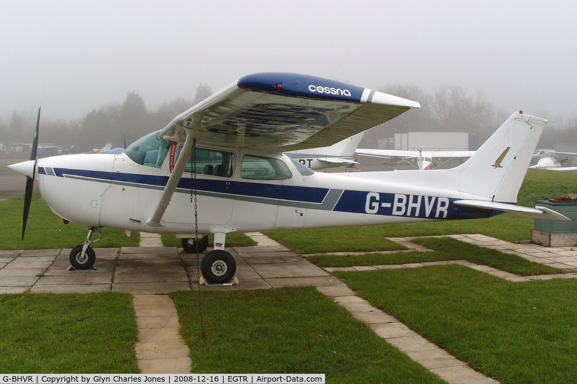 G-BHVR, 1978 Cessna 172N Skyhawk C/N 172-70196, Taken on a quiet cold and foggy day. With thanks to Elstree control tower who granted me authority to take photographs on the aerodrome. Previously N738SG. Owned by Victor Romeo Group.