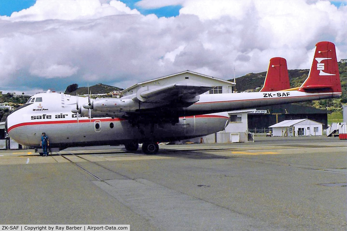 ZK-SAF, 1965 Armstrong Whitworth AW650 Argosy 222 C/N 6801, Armstrong-Whitworth Argosy 222 [6801] (Safe Air Cargo) (Place & Date unknown)~NZ