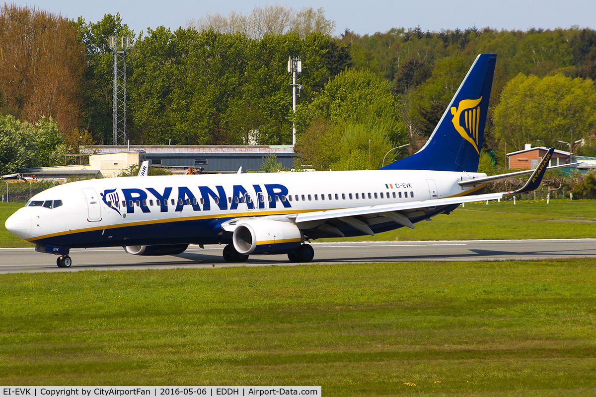 EI-EVK, 2012 Boeing 737-8AS C/N 40298, Ryanair (RYR/FR)