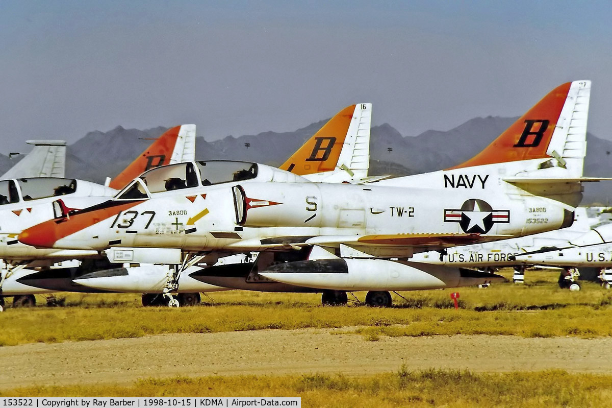 153522, Douglas TA-4J Skyhawk C/N 13588, Douglas TA-4J Skyhawk [13588] (United States Navy) Davis Monthan AFB~N 15/10/1998