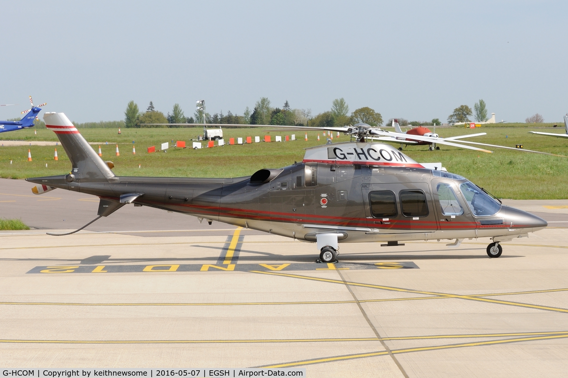 G-HCOM, 2015 AgustaWestland AW-109SP GrandNew C/N 22336, Nice Visitor.