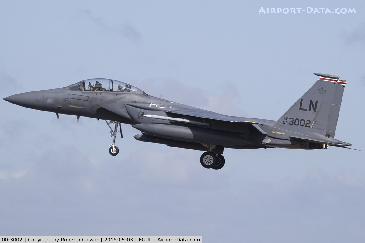 00-3002, 2000 McDonnell Douglas F-15E Strike Eagle C/N 1368/E229, Lakenheath 2016