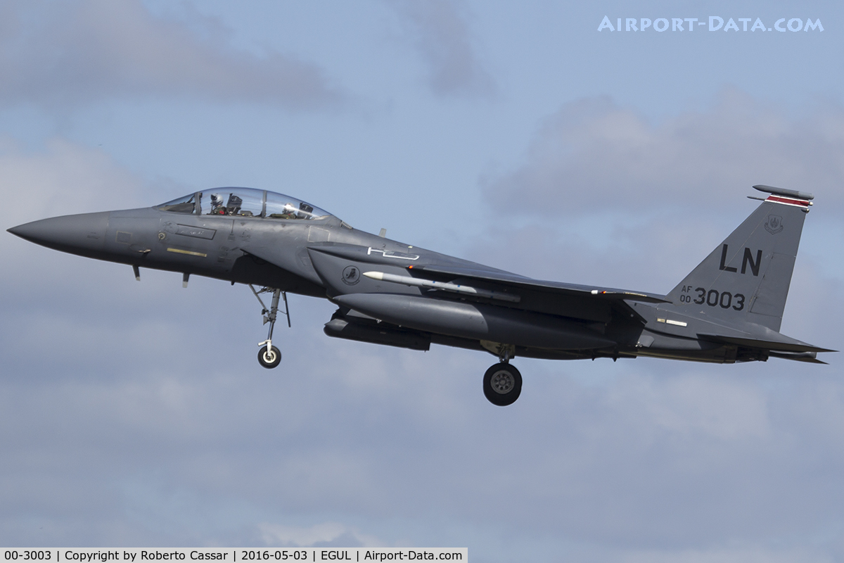 00-3003, 2000 McDonnell Douglas F-15E Strike Eagle C/N 1369/E230, Lakenheath 2016