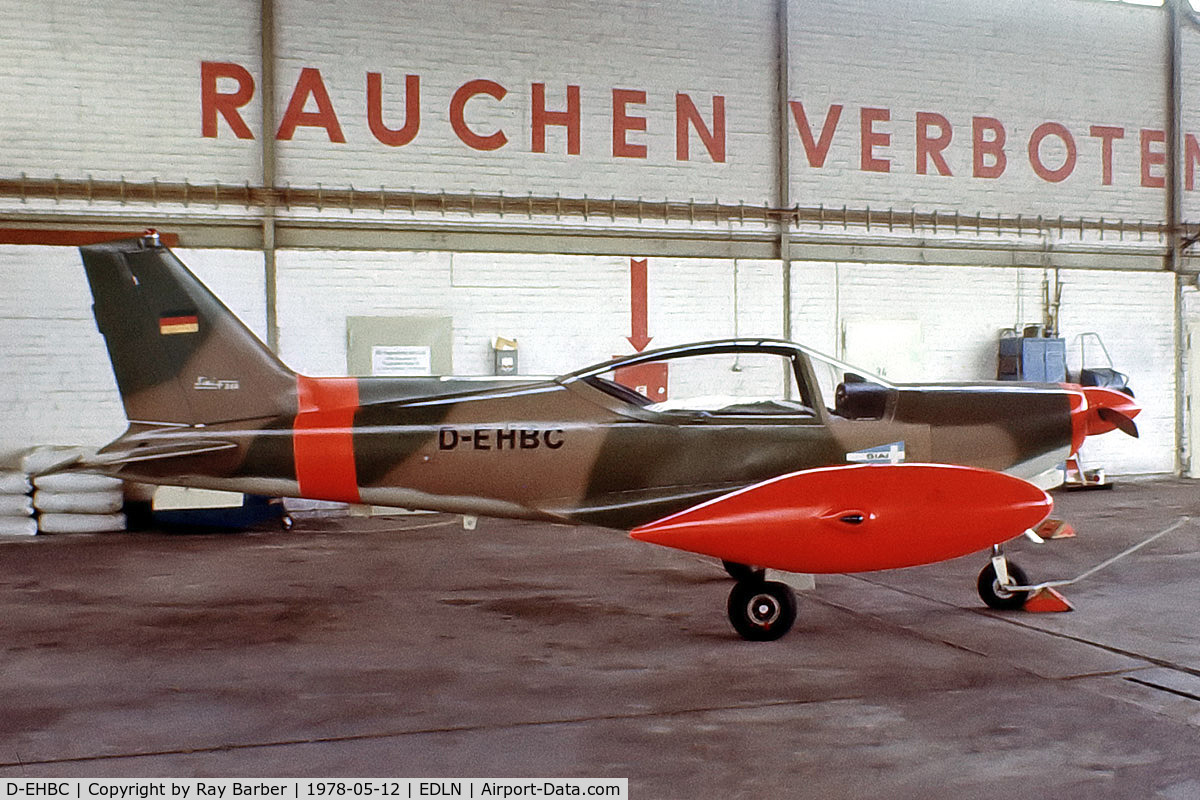 D-EHBC, 1972 SIAI-Marchetti SF-260 C/N 2-59, SIAI-Marchetti SF.260 [2-59] Dusseldorf-Monchengladbach~D 12/05/1978. From a slide.