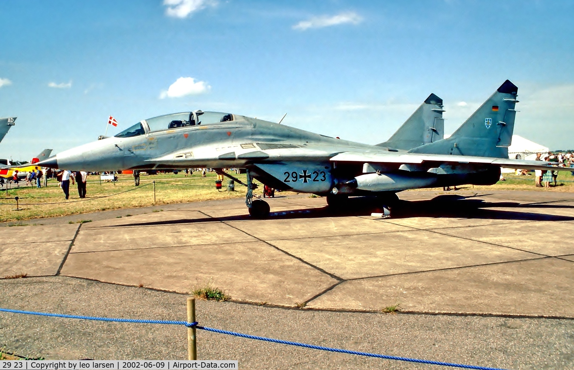 29 23, Mikoyan-Gurevich MiG-29GT C/N N50903006526, Vaerloese AB Denmark 9.6.02