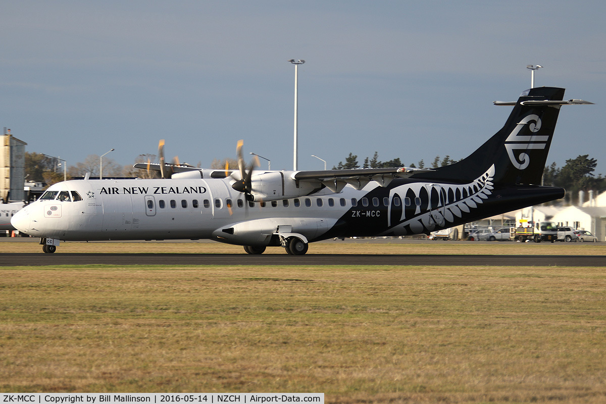 ZK-MCC, 2004 ATR 72-212A C/N 714, arrived as NZ5095 from WLG and now off again to ?