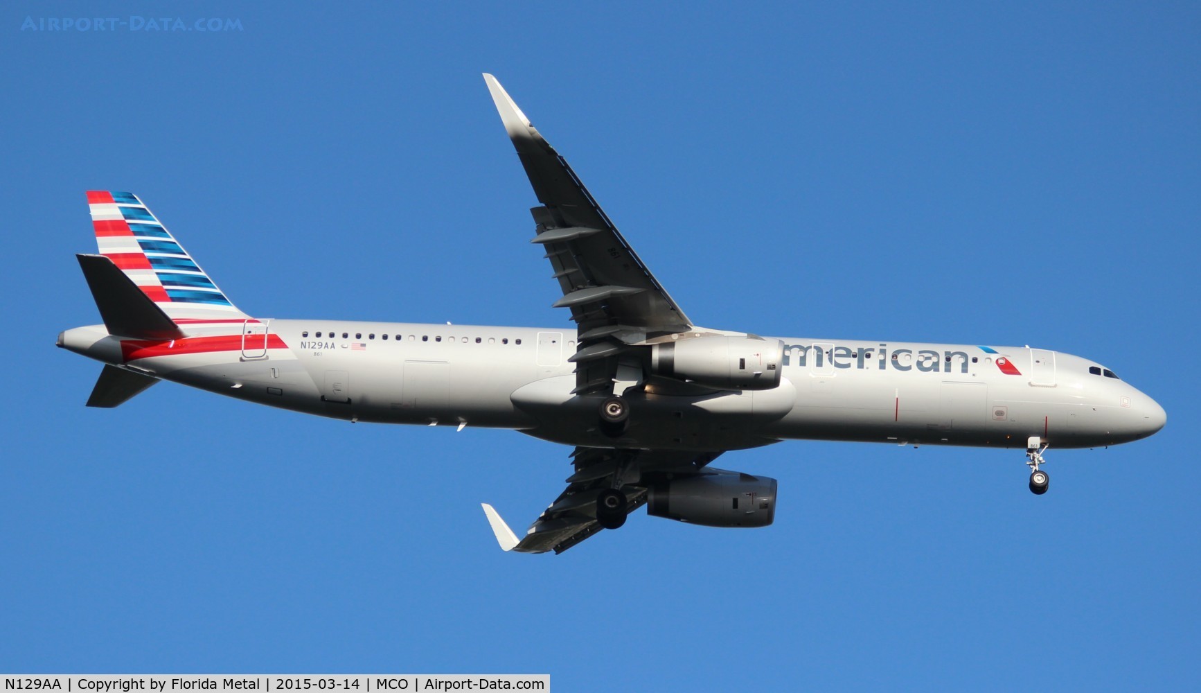 N129AA, 2014 Airbus A321-231 C/N 6401, American