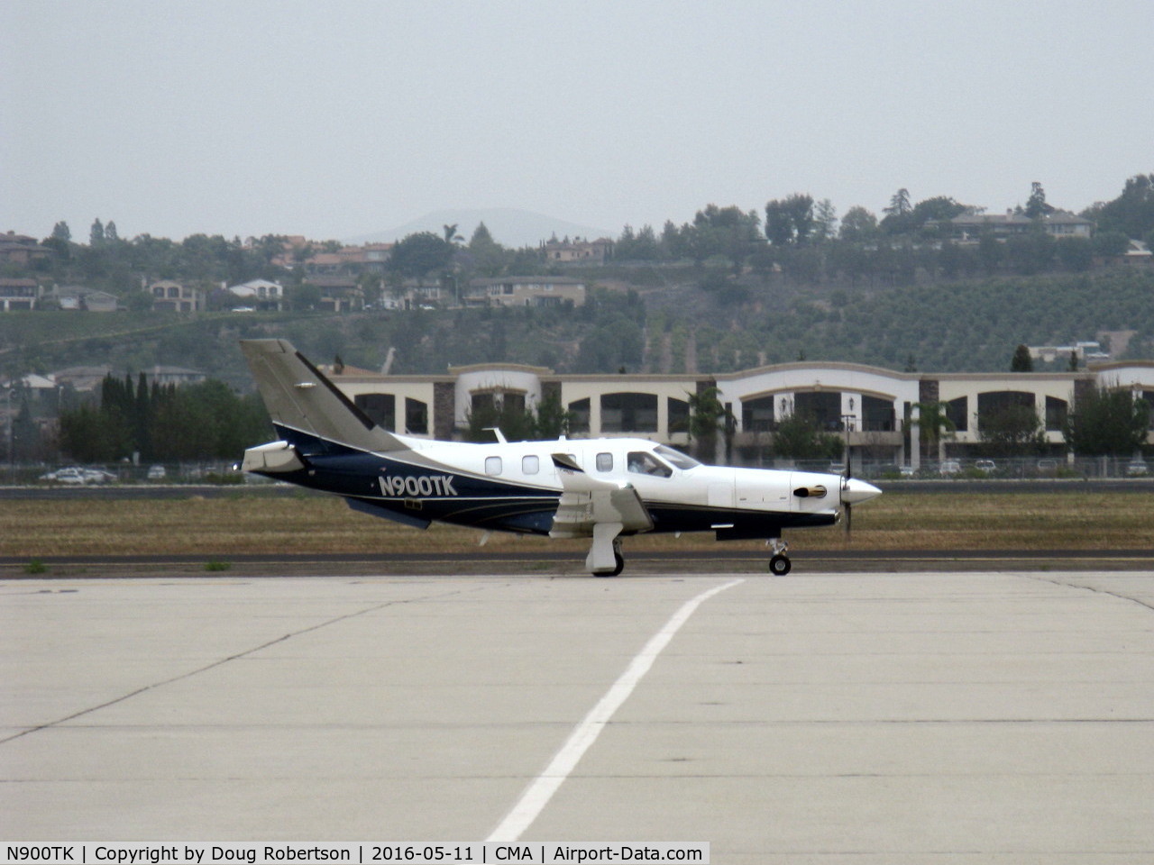 N900TK, 2015 Socata TBM-700 C/N 1069, 2015 SOCATA TBM 700N, one P&W(C)PT6A-66D Turboprop 850 shp, taxi after landing