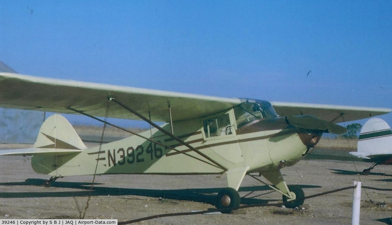 39246, 1945 Taylorcraft BC-12D Twosome C/N 6500, 246 when it was based at Westover airport.