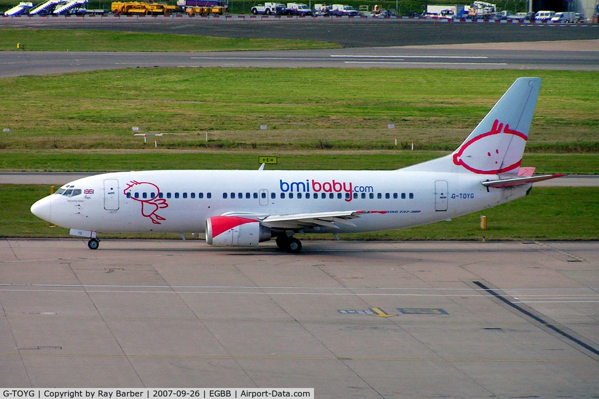 G-TOYG, 1998 Boeing 737-36N C/N 28872, Boeing 737-36N [28872] (bmiBaby) Birmingham Int'l~G 26/09/2007