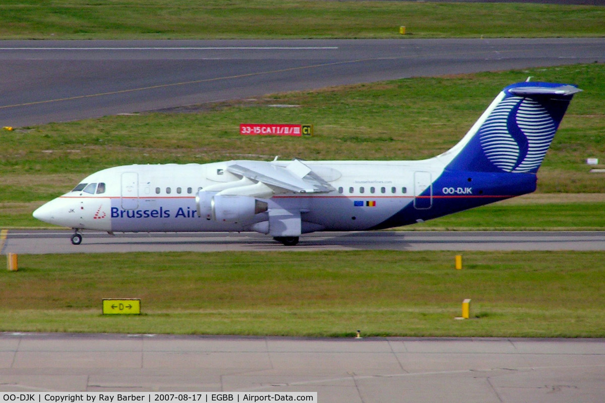 OO-DJK, 1995 British Aerospace Avro 146-RJ85 C/N E.2271, BAe 146-RJ85 [E2271] (Brussels Airlines) Birmingham Int'l~G 17/08/2007