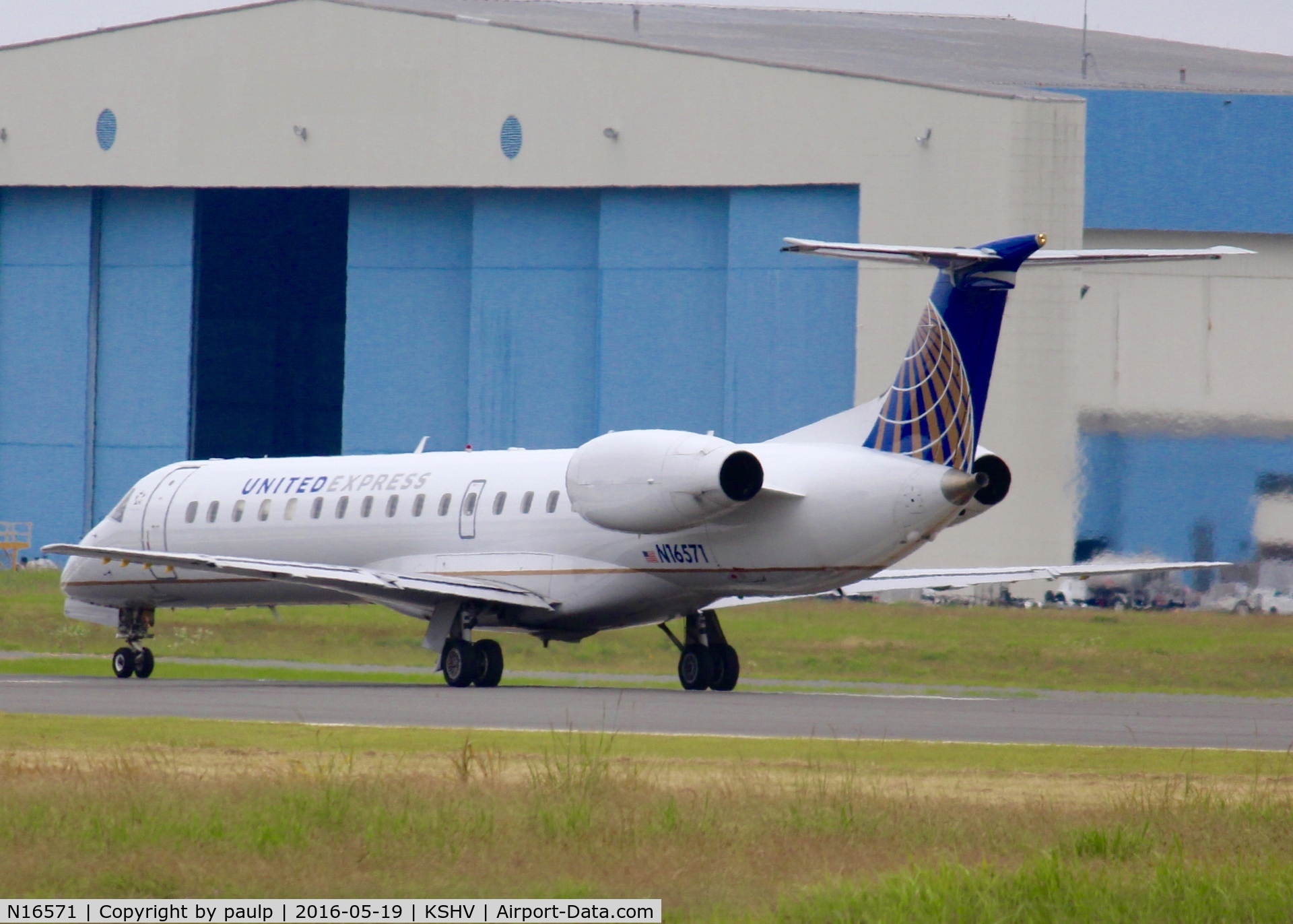 N16571, 2002 Embraer ERJ-145LR (EMB-145LR) C/N 145633, At Shreveport Regional.