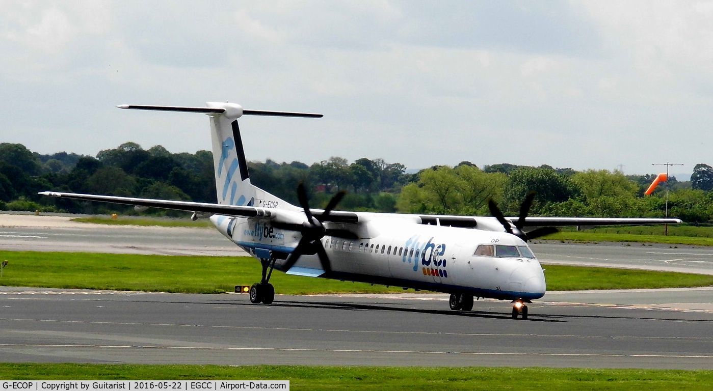 G-ECOP, 2009 De Havilland Canada DHC-8-402Q Dash 8 C/N 4242, At Manchester