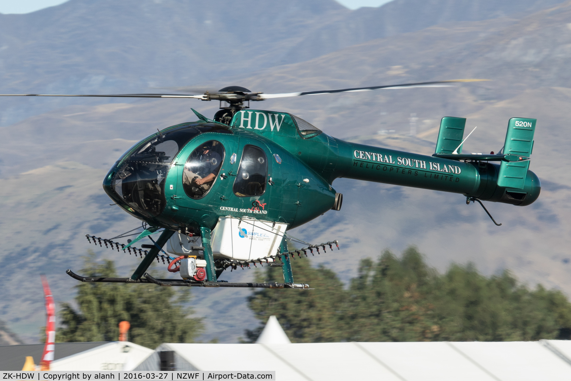 ZK-HDW, McDonnell Douglas 500N C/N LN072, Taking part in a parade of helicopters at Wings Over Wanaka