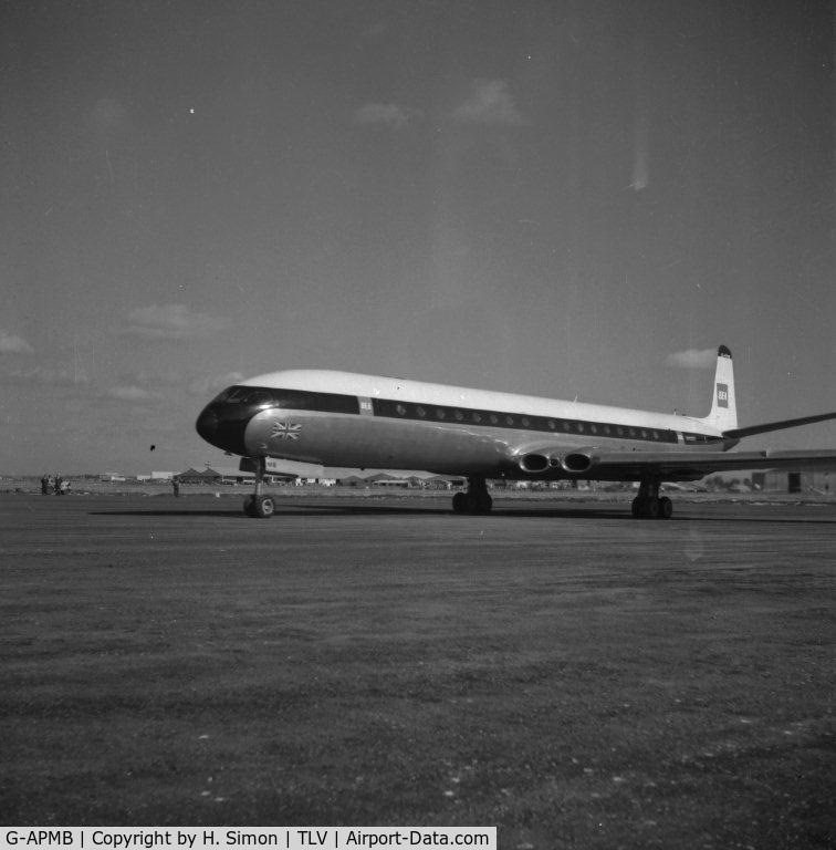 G-APMB, 1959 De Havilland DH.106 Comet 4B C/N 6422, At TLV / Lod Airport in the 60's