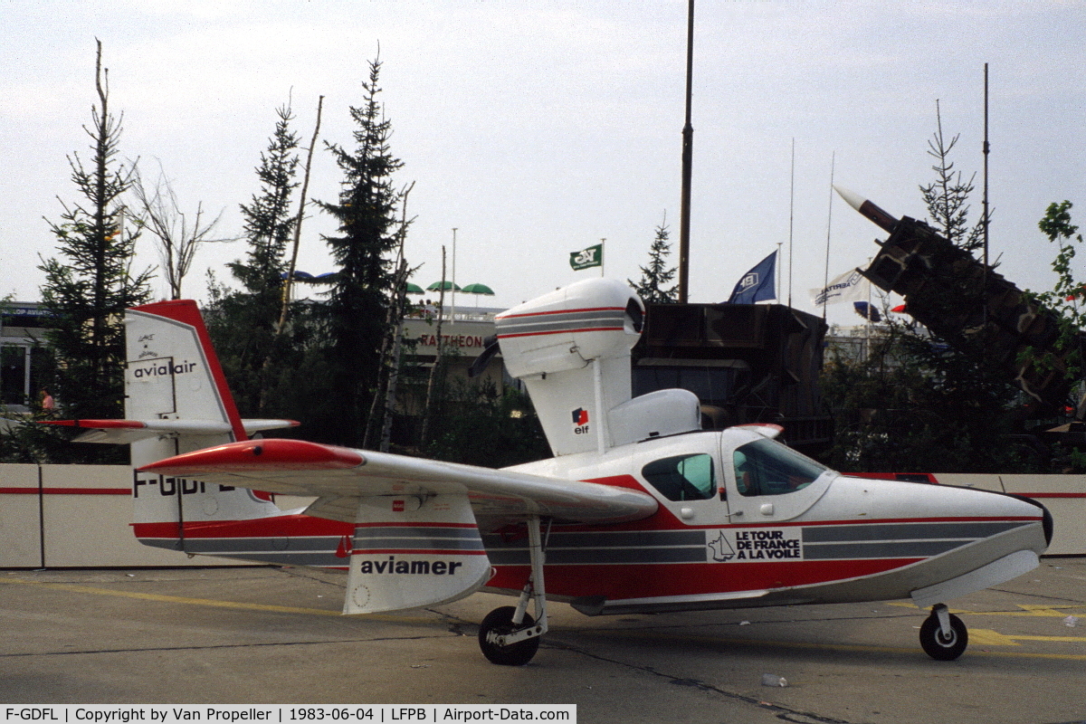 F-GDFL, 1980 Lake LA-4-200 Buccaneer C/N 1038, Lake LA-4-200 Buccaneer at Le Bourget 1983