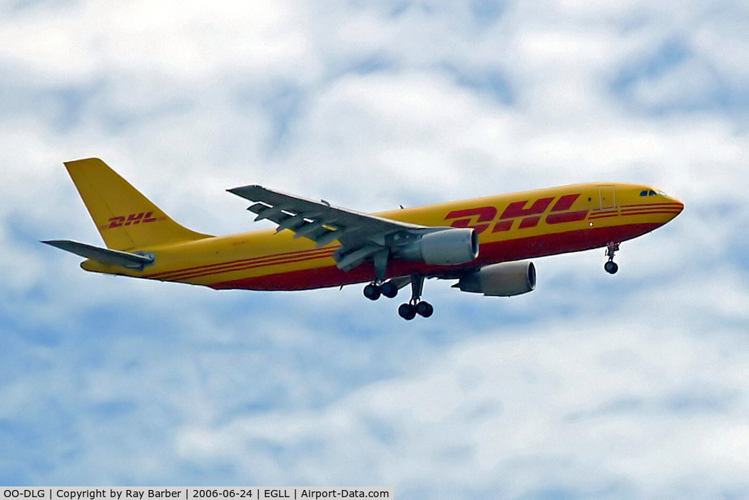 OO-DLG, 1982 Airbus A300B4-203(F) C/N 208, Airbus A300B4-203F [208] (DHL) Home~G 24/06/2006. On approach 27L.