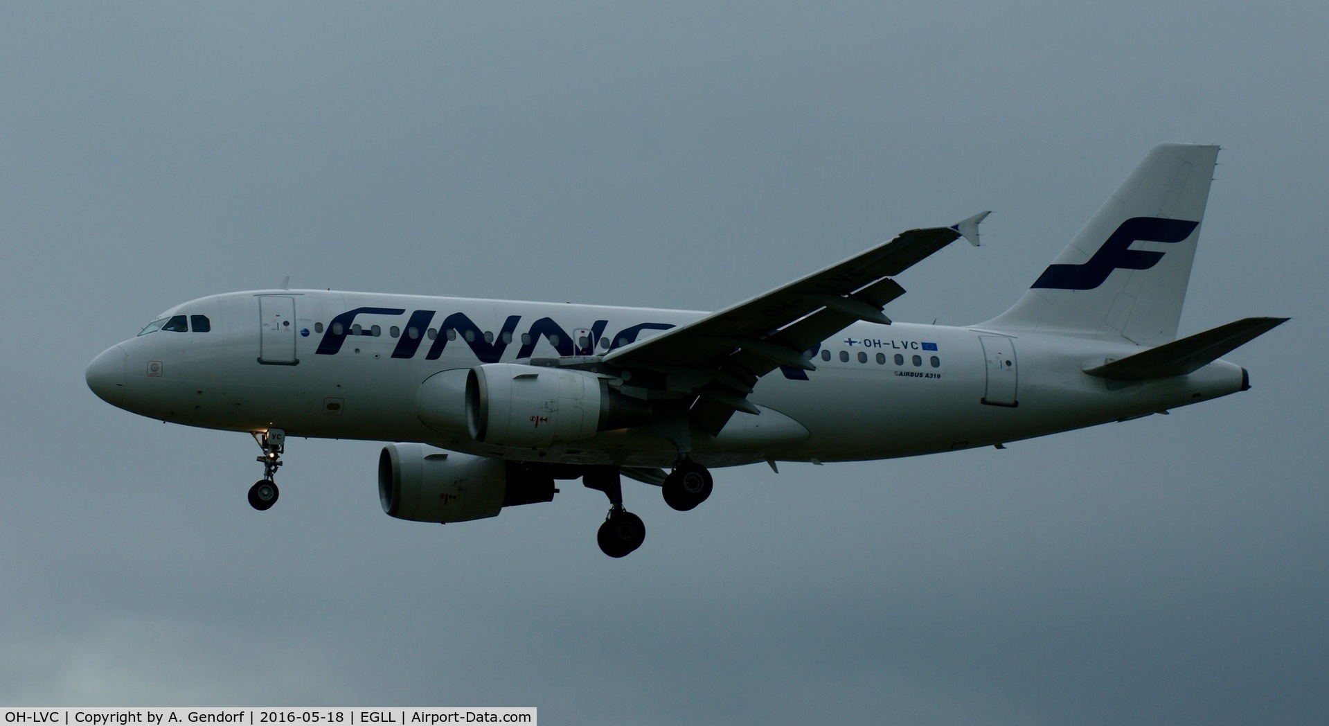 OH-LVC, 2000 Airbus A319-112 C/N 1309, Finnair, is here landing at London Heathrow(EGLL)