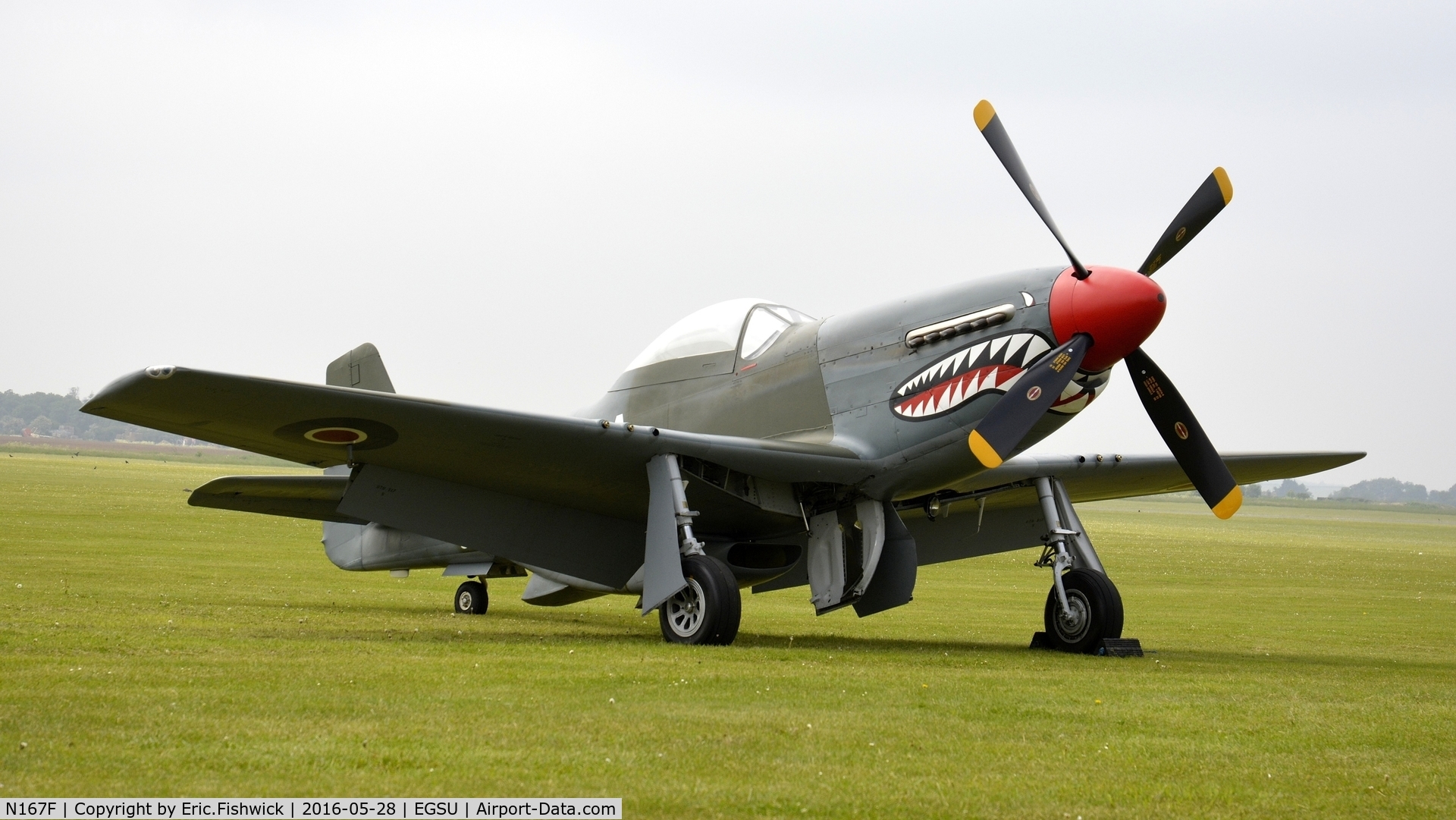N167F, 1944 North American P-51D Mustang C/N 122-40417, 3. N167F  (Norwegian Spitfire Foundation)  at the IWM American Airshow, May 2016.