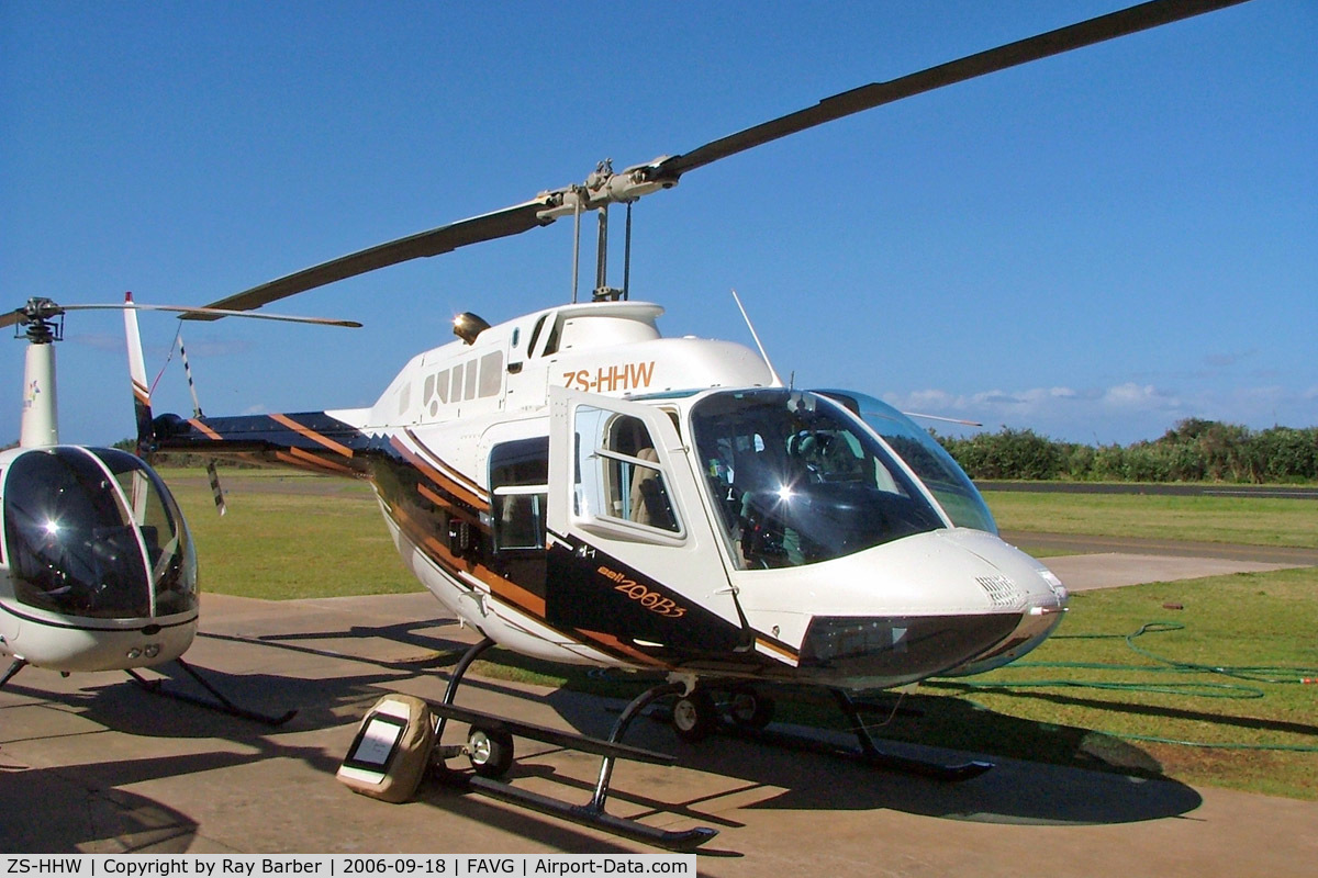 ZS-HHW, Bell 206B C/N 2551, Bell 206B-3 Jet Ranger III [2551] Durban-Virginia~ZS 18/09/2006