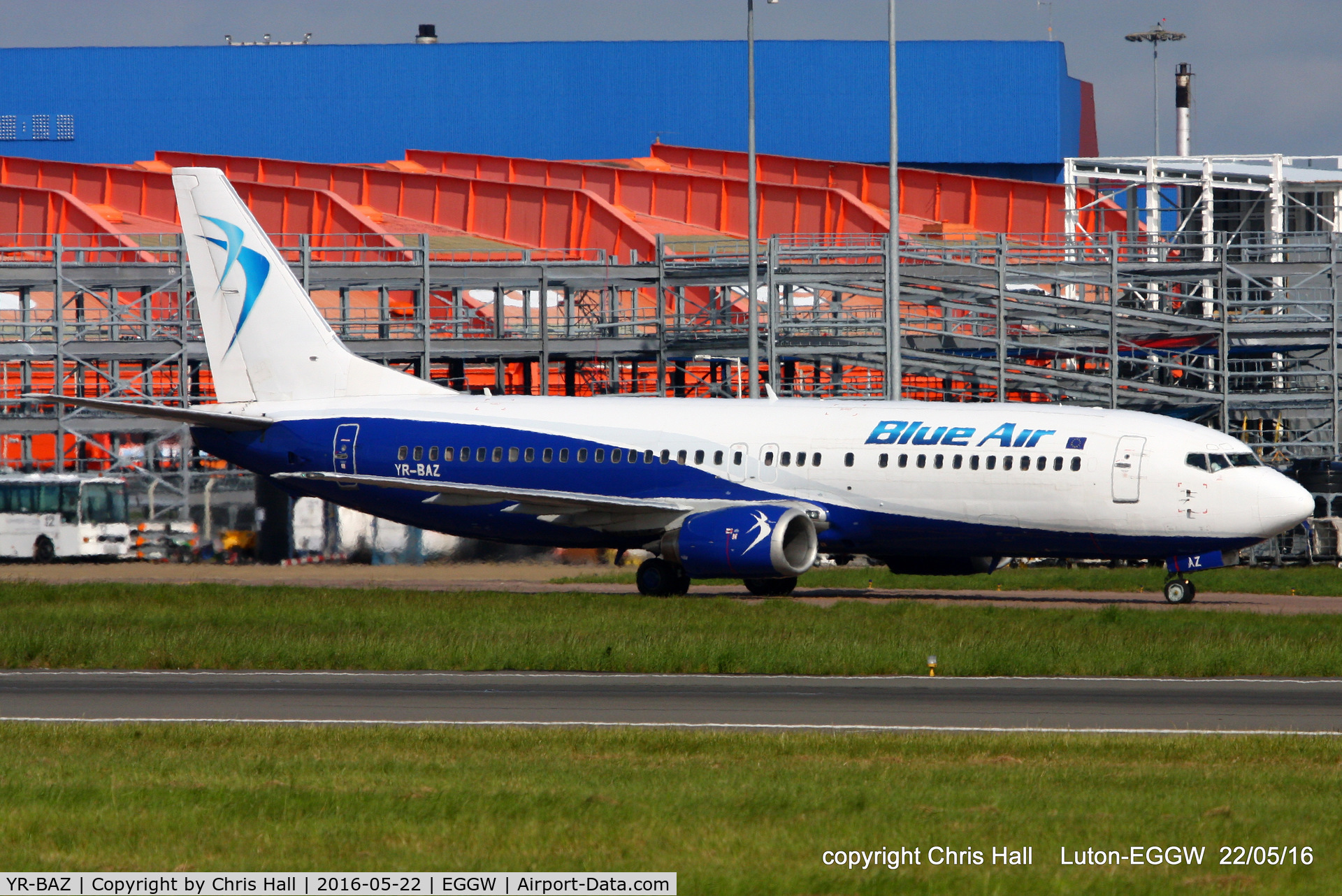 YR-BAZ, 1990 Boeing 737-405 C/N 24644, Blue Air