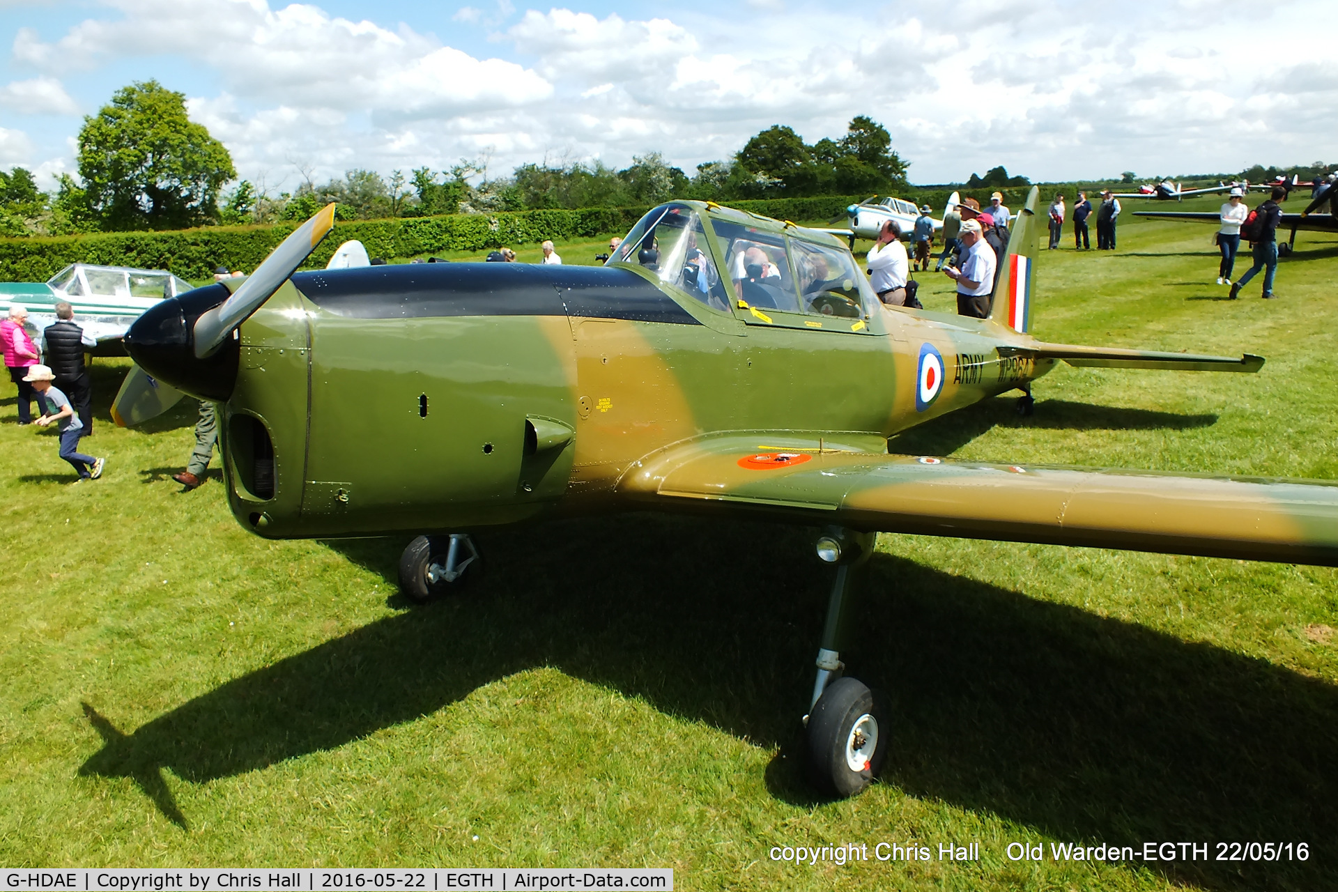 G-HDAE, 1951 De Havilland DHC-1 Chipmunk T.20 C/N C1/0280, 70th Anniversary of the first flight of the de Havilland Chipmunk Fly-In at Old Warden