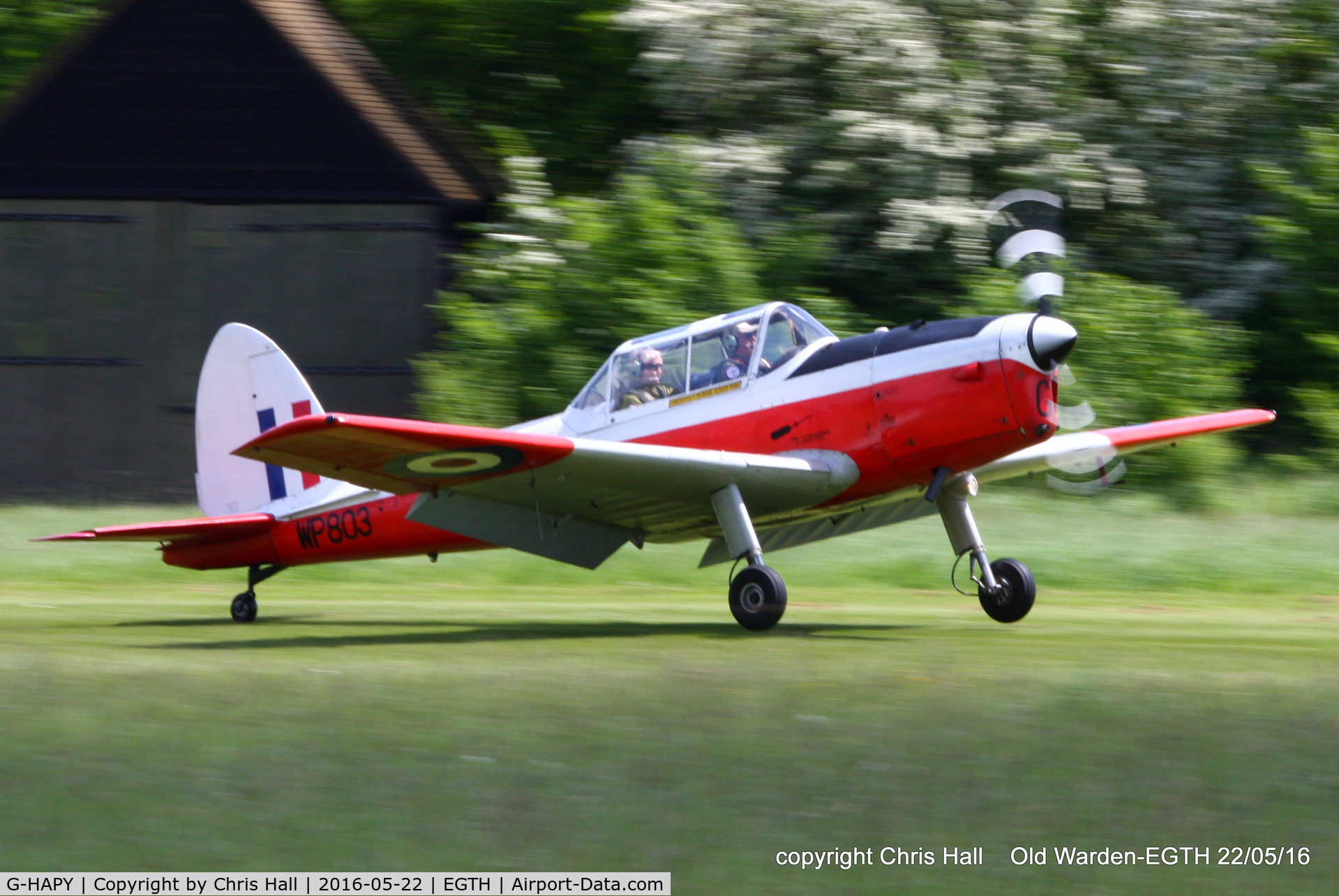 G-HAPY, 1952 De Havilland DHC-1 Chipmunk T.10 C/N C1/0697, 70th Anniversary of the first flight of the de Havilland Chipmunk Fly-In at Old Warden