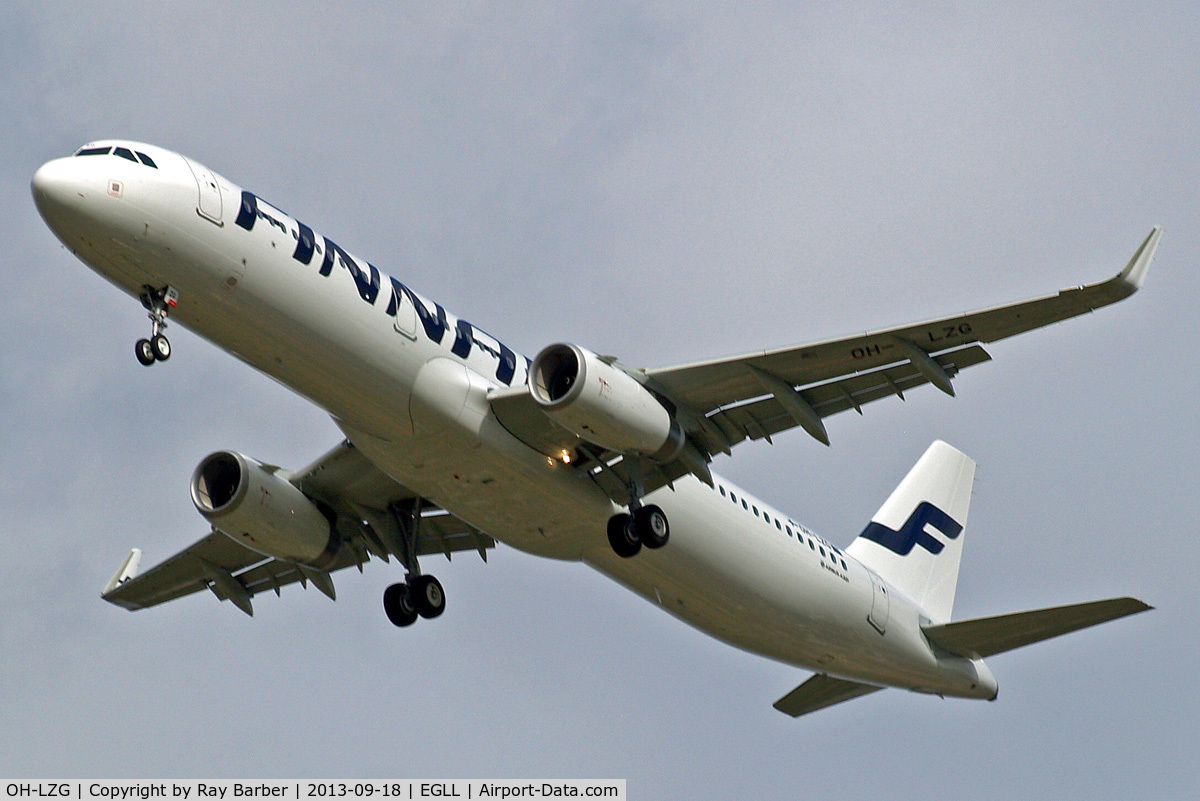 OH-LZG, 2013 Airbus A321-231 C/N 5758, Airbus A321-231(sl) [5758] (Finnair) Home~G 18/09/2013. Om approach 27R.