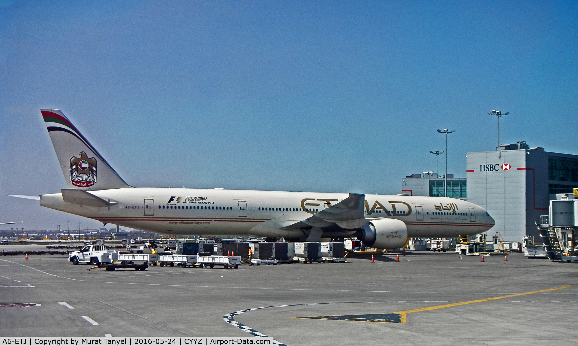 A6-ETJ, 2012 Boeing 777-3FX/ER C/N 39685, At gate at Toronto Pearson International