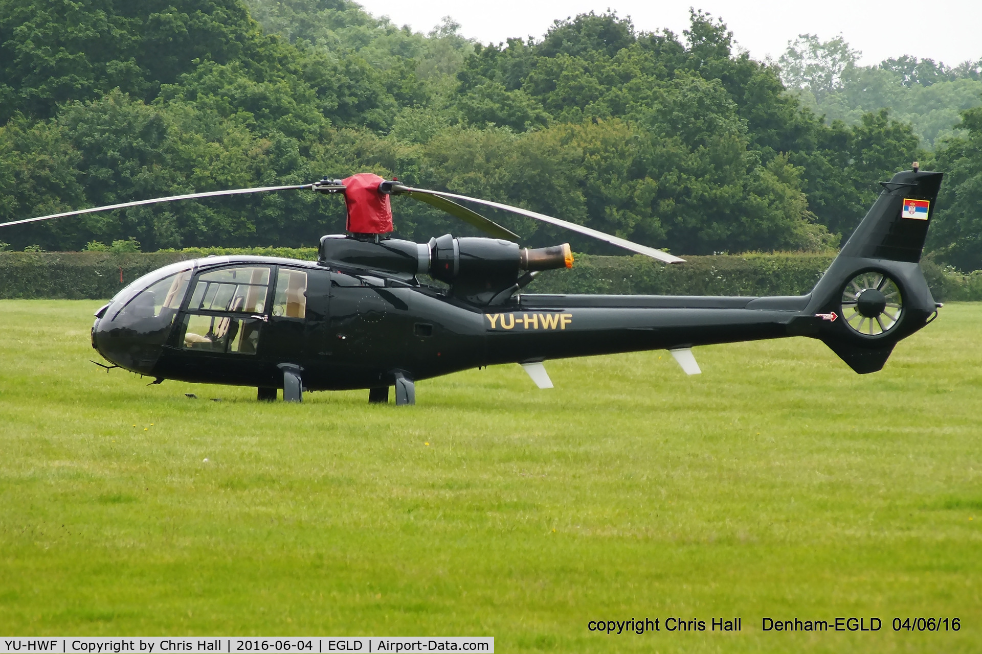 YU-HWF, 1977 Aerospatiale SA-341G Gazelle C/N 1407, at Denham