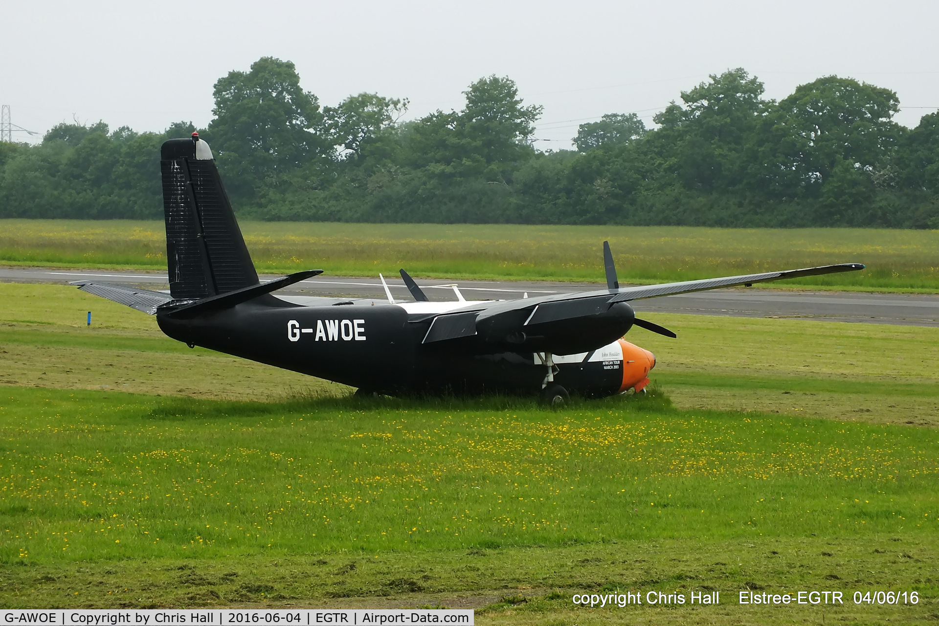 G-AWOE, 1959 Aero Commander 680E Commander C/N 680E-753-41, at Elstree