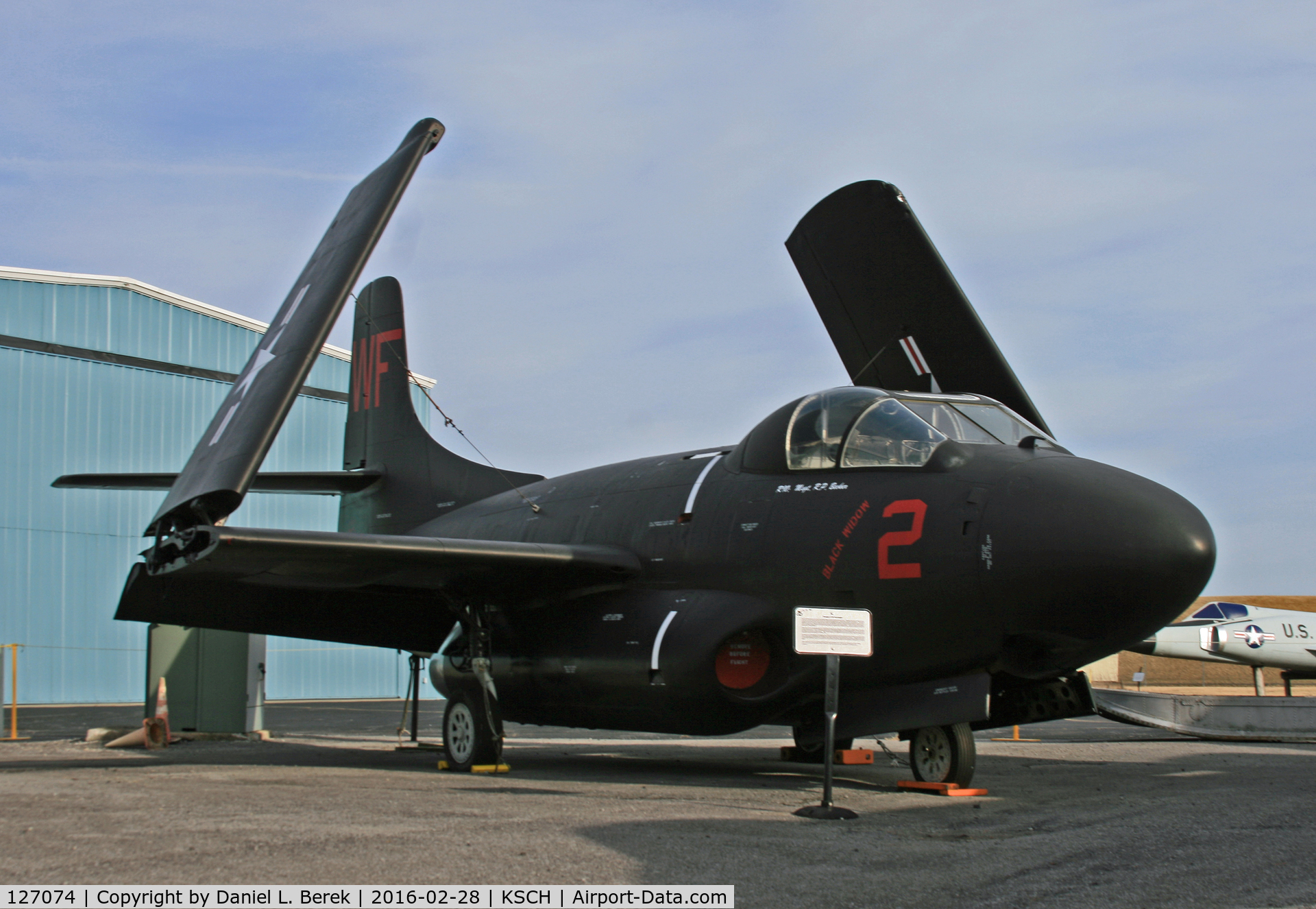 127074, Douglas F3D-2 Skyknight C/N 8132, Formerly displayed on the USS Intrepid, this aircraft has been transferred to the Empire State Aerosciences Museum and restored.