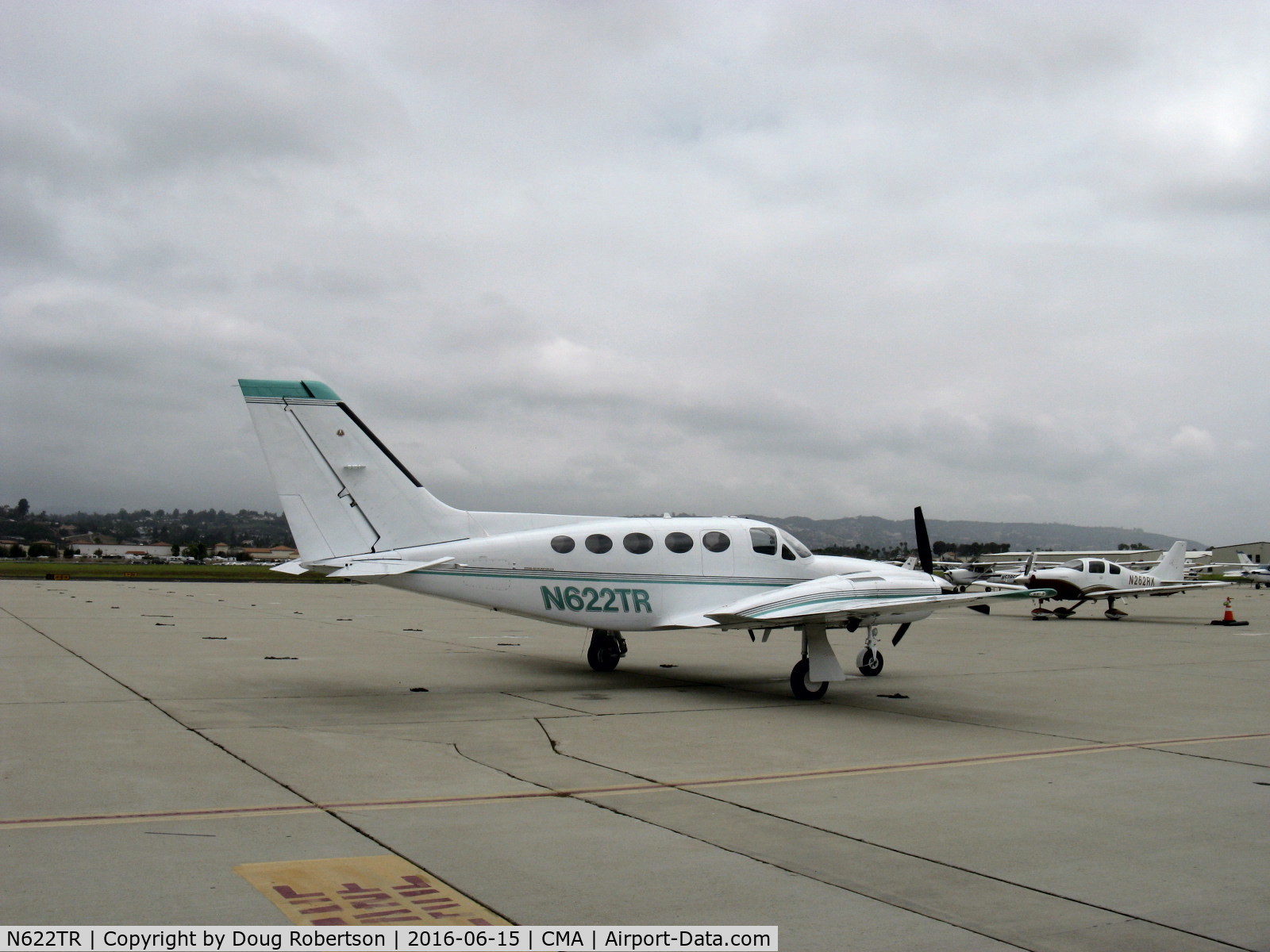 N622TR, 1980 Cessna 421C Golden Eagle C/N 421C0858, 1980 Cessna 421C GOLDEN EAGLE, two Continental GTSIO-520-N geared, turbo-supercharged 375 Hp each, just arrived and shut down on ramp