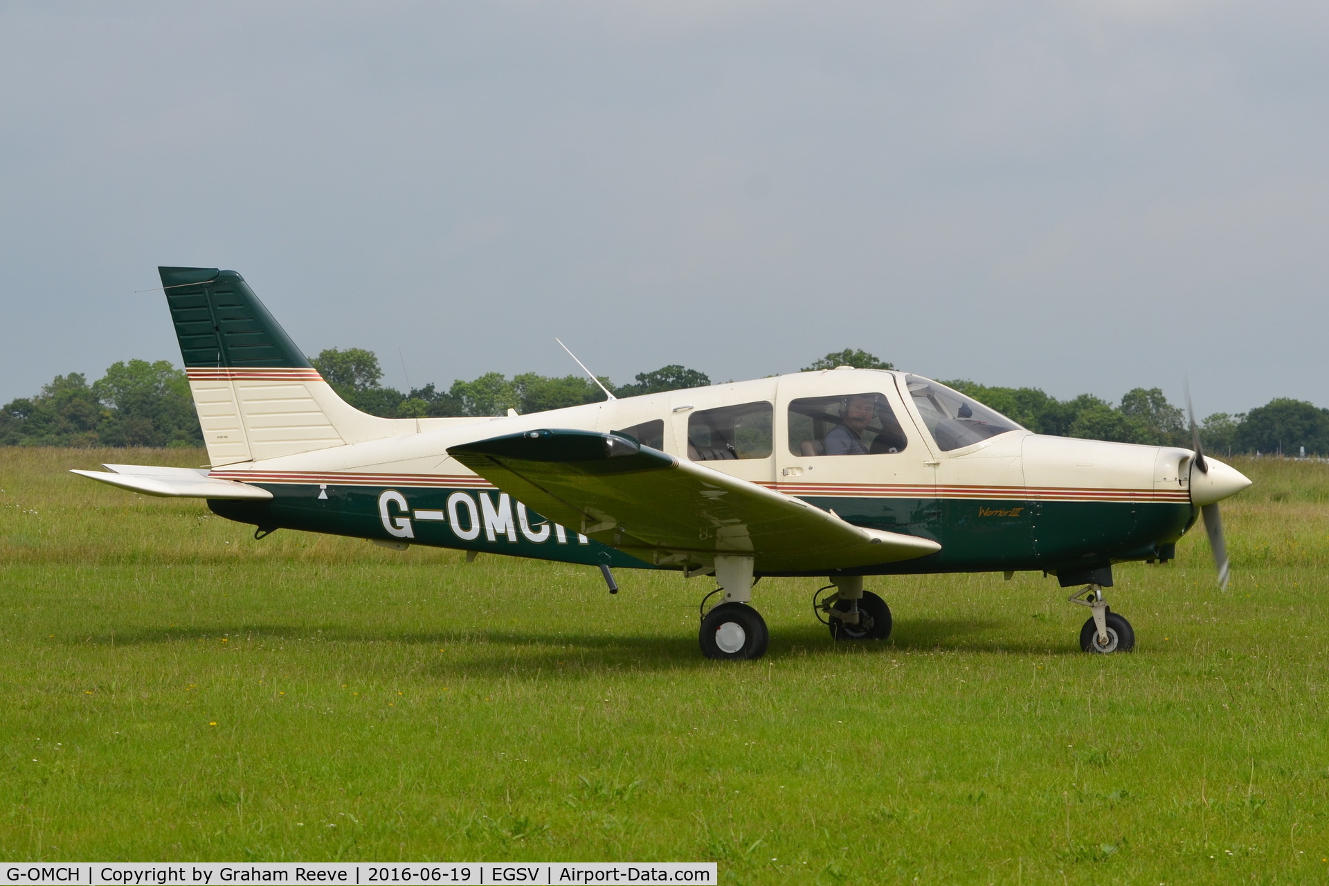 G-OMCH, 2007 Piper PA-28-161 C/N 2842291, Just landed at Old Buckenham.